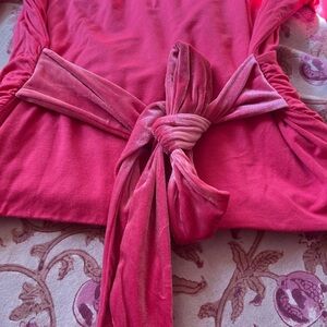 J. Crew Vibrant Pink velvet women’s blouse